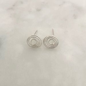 Spiral Wire Stud Earrings